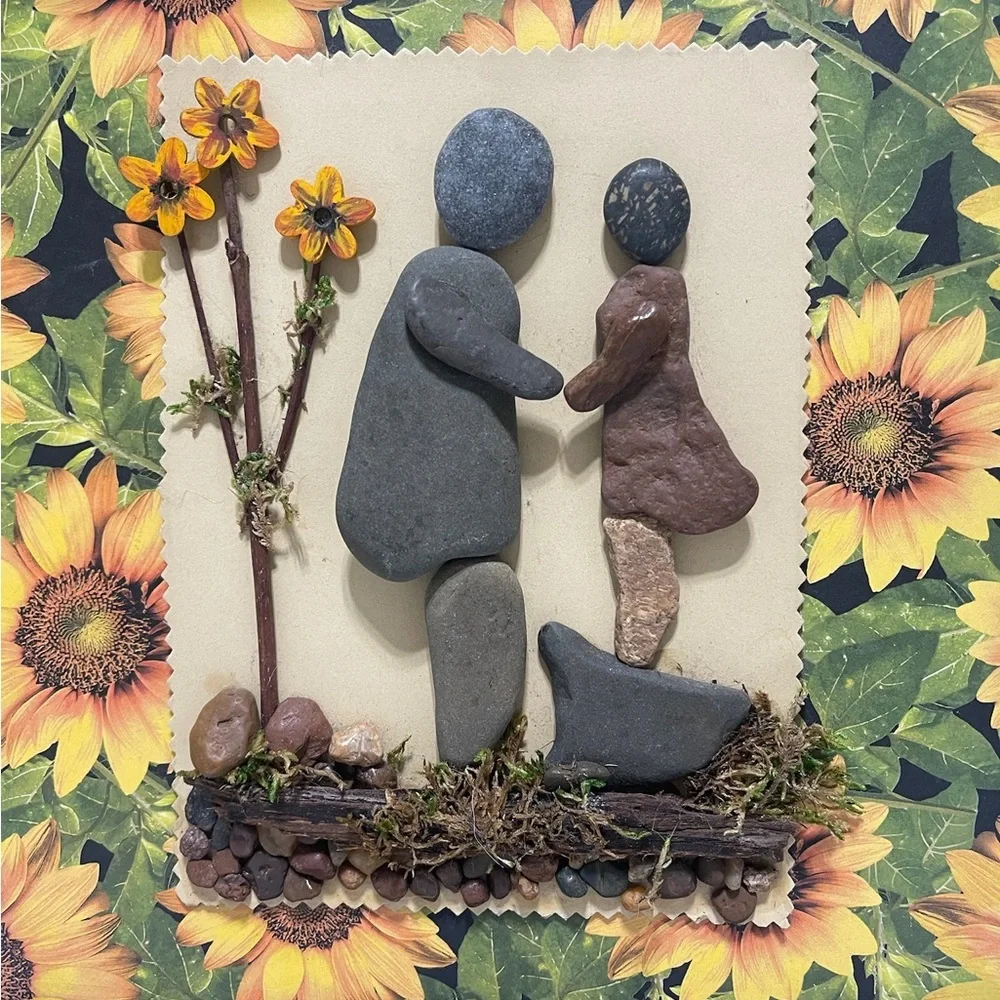 Adult Parent and Child Sunflower Wall Hanging Wall Decor